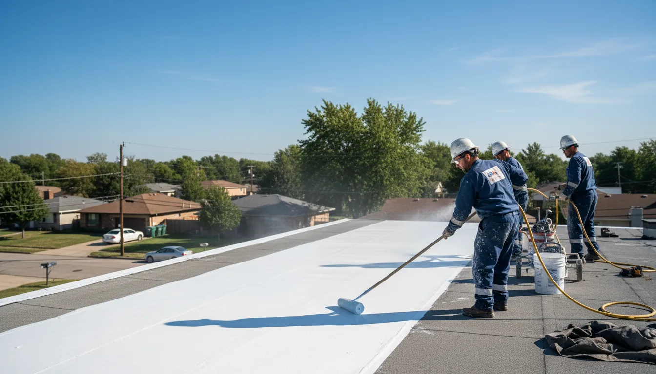 Commercial roof coating in Media, IL near me